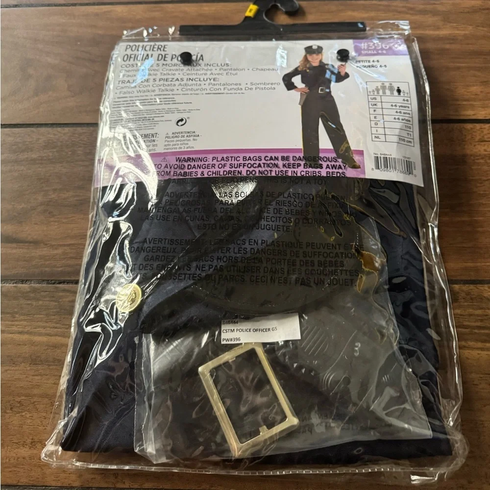 POLICE OFFICER kids Halloween costume size small 4-6 - Picture 2 of 4